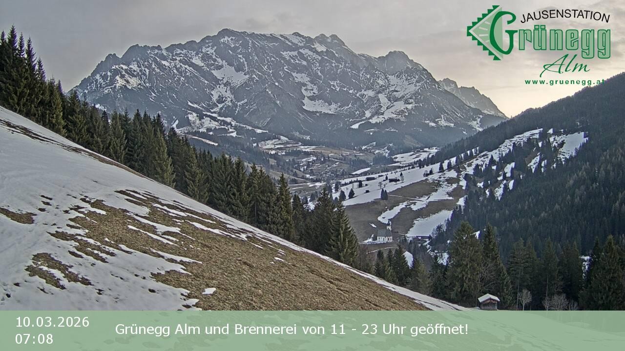 Archiv Foto Webcam Dienten: Ausblick Grünegg Alm