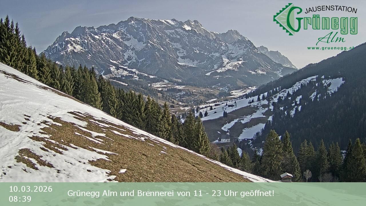 Archiv Foto Webcam Dienten: Ausblick Grünegg Alm