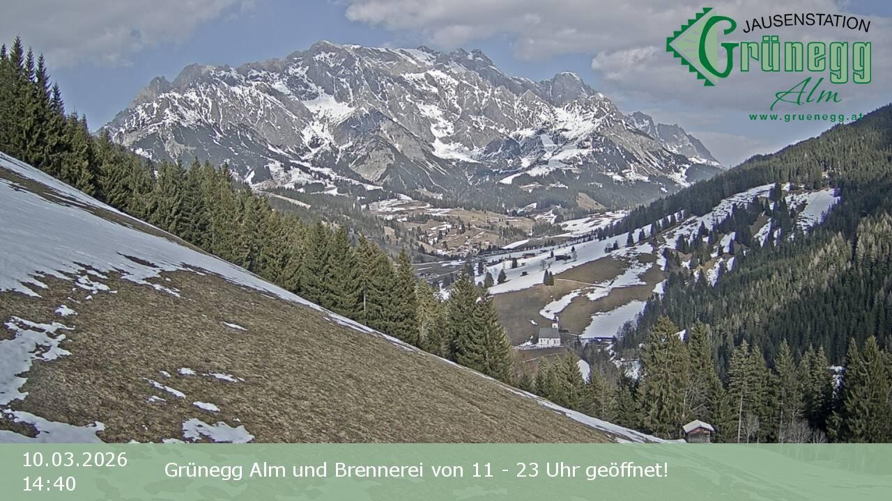 Archiv Foto Webcam Dienten: Ausblick Grünegg Alm