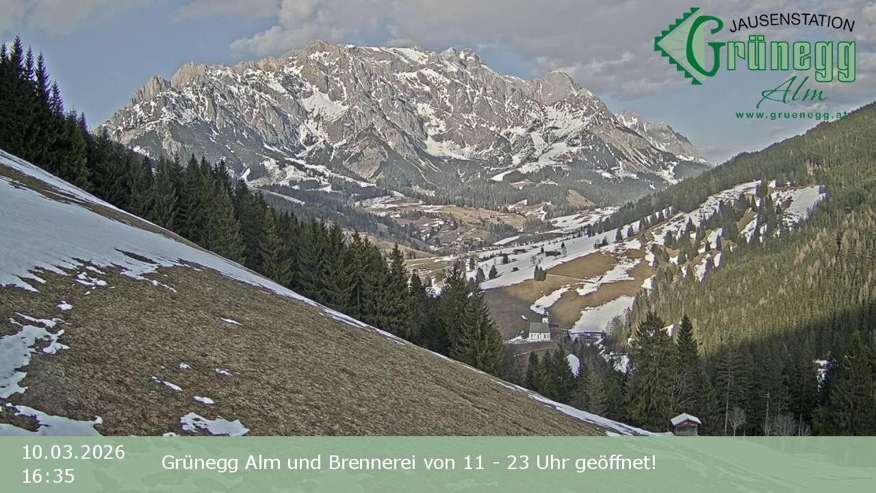 Archiv Foto Webcam Dienten: Ausblick Grünegg Alm