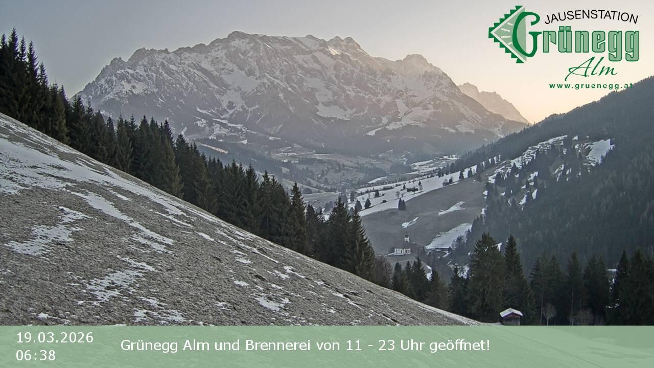 Archiv Foto Webcam Dienten: Ausblick Grünegg Alm