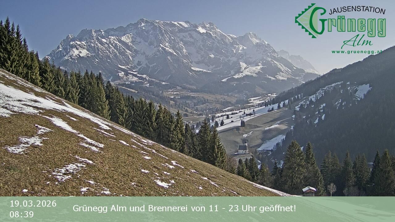 Archiv Foto Webcam Dienten: Ausblick Grünegg Alm