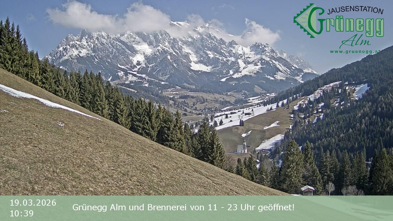 Archiv Foto Webcam Dienten: Ausblick Grünegg Alm