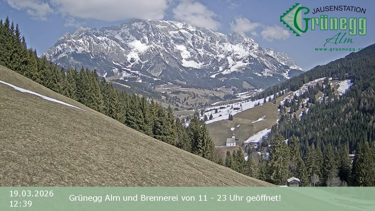Archiv Foto Webcam Dienten: Ausblick Grünegg Alm