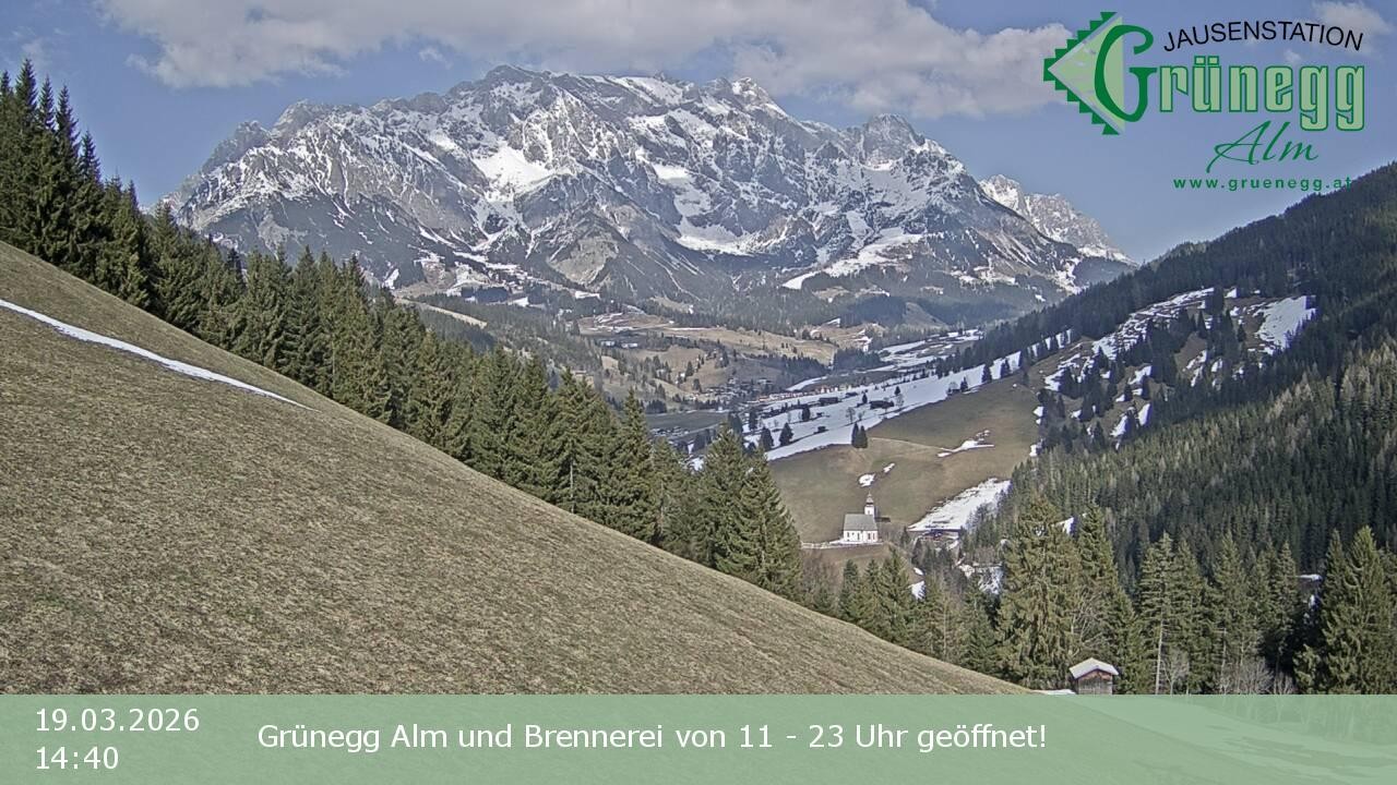 Archiv Foto Webcam Dienten: Ausblick Grünegg Alm