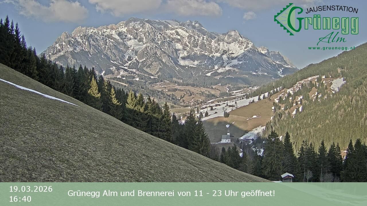 Archiv Foto Webcam Dienten: Ausblick Grünegg Alm
