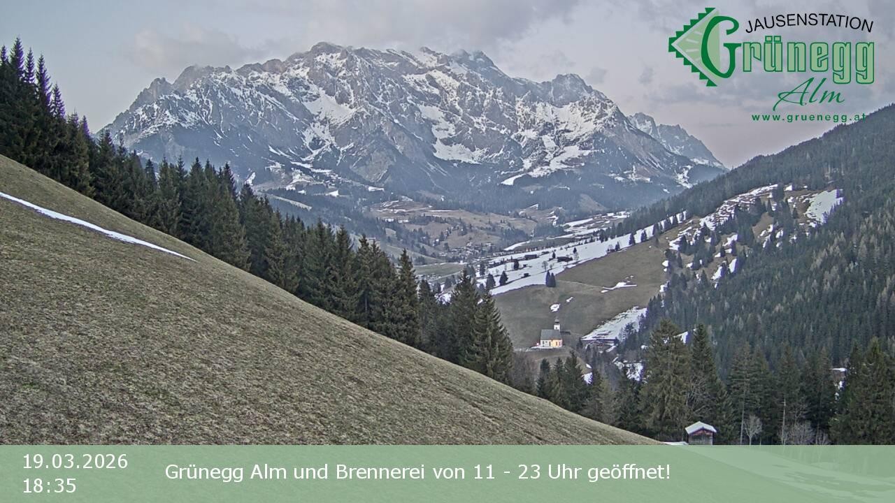 Archiv Foto Webcam Dienten: Ausblick Grünegg Alm