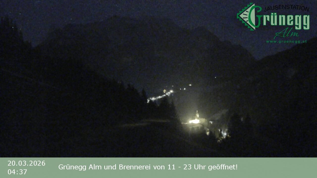 Archived image Webcam Dienten - View Grünegg Alm