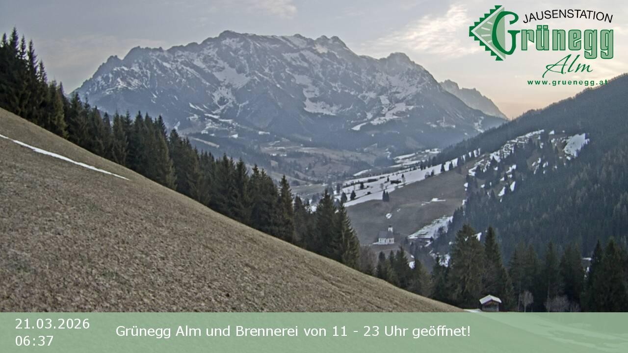 Archived image Webcam Dienten - View Grünegg Alm