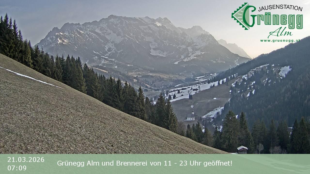 Archived image Webcam Dienten - View Grünegg Alm