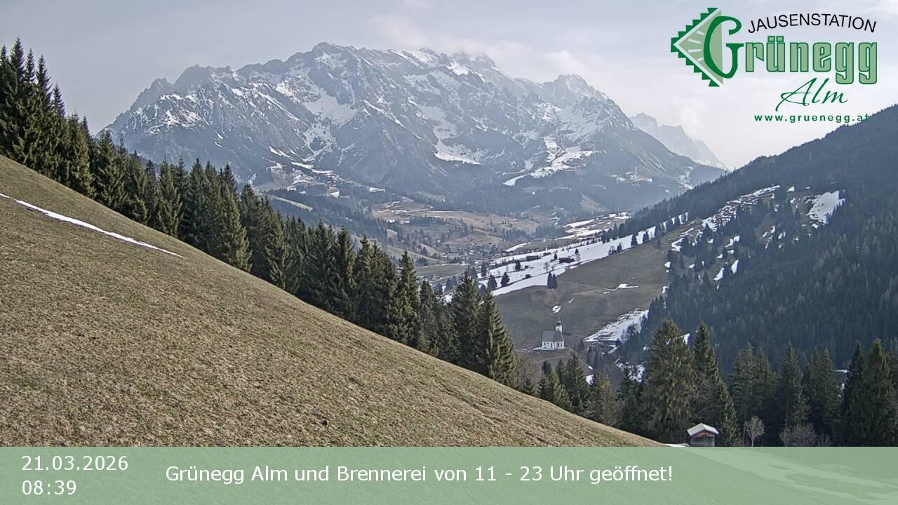 Archived image Webcam Dienten - View Grünegg Alm