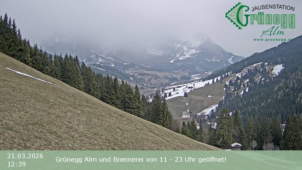 Archived image Webcam Dienten - View Grünegg Alm