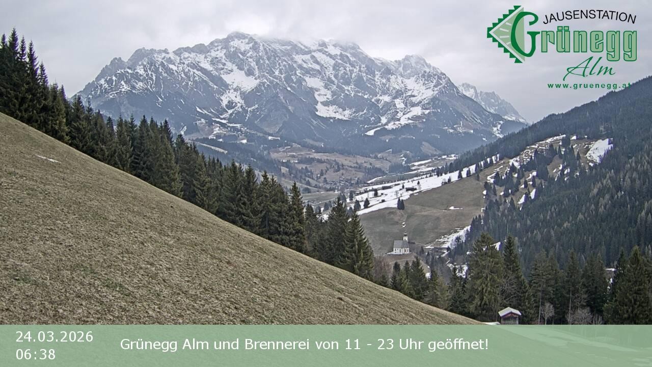 Archived image Webcam Dienten - View Grünegg Alm