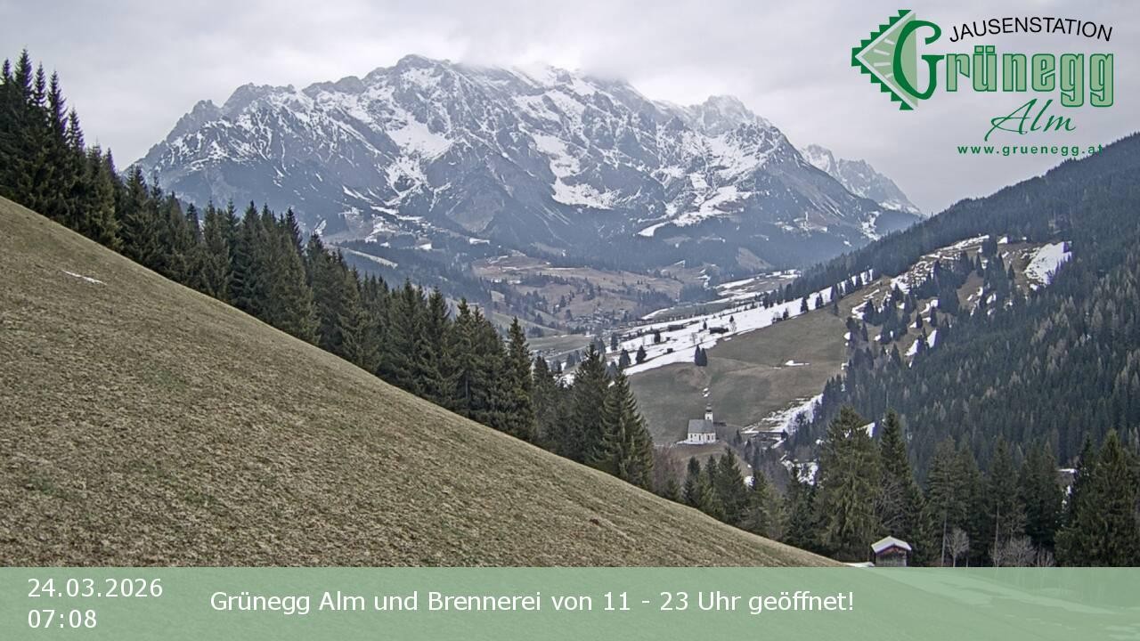 Archived image Webcam Dienten - View Grünegg Alm