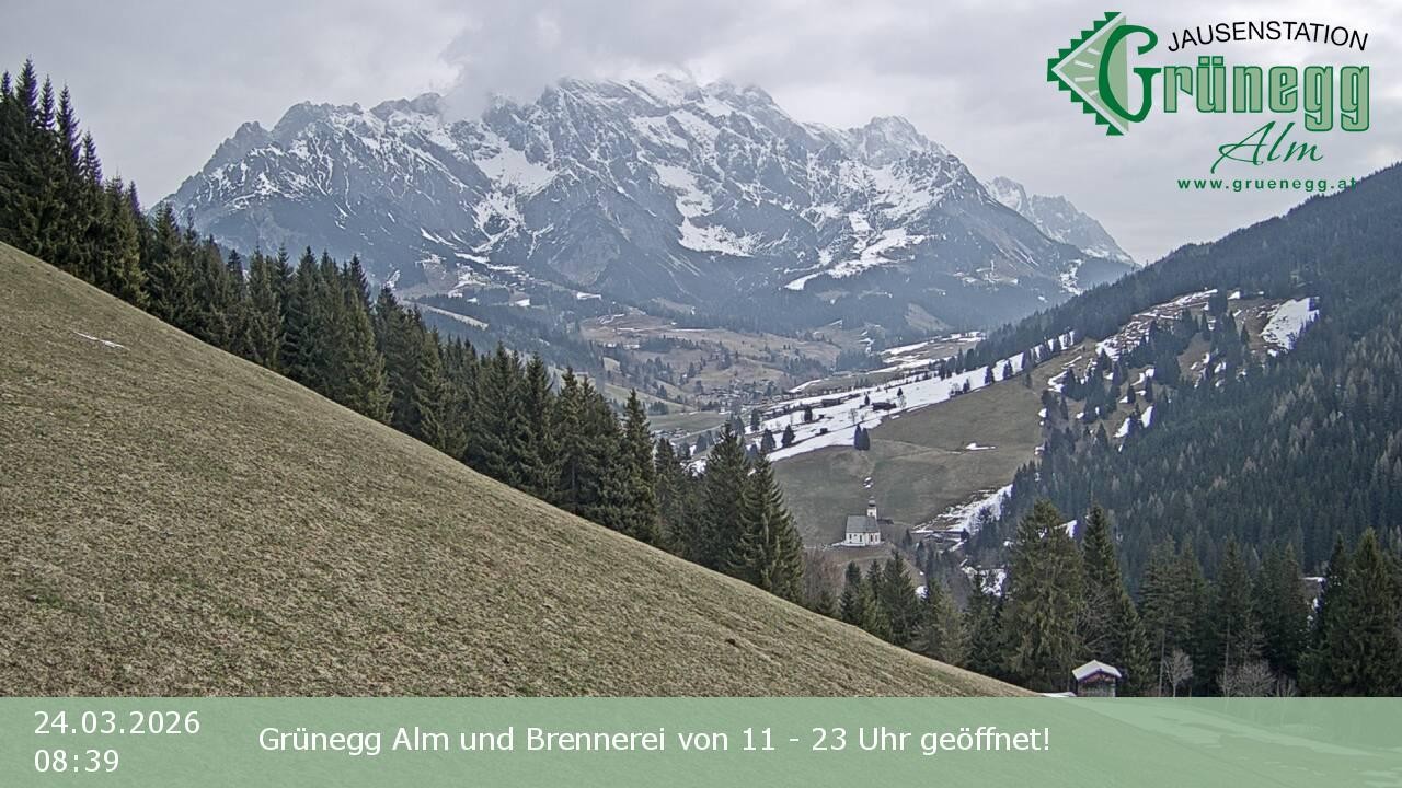 Archived image Webcam Dienten - View Grünegg Alm