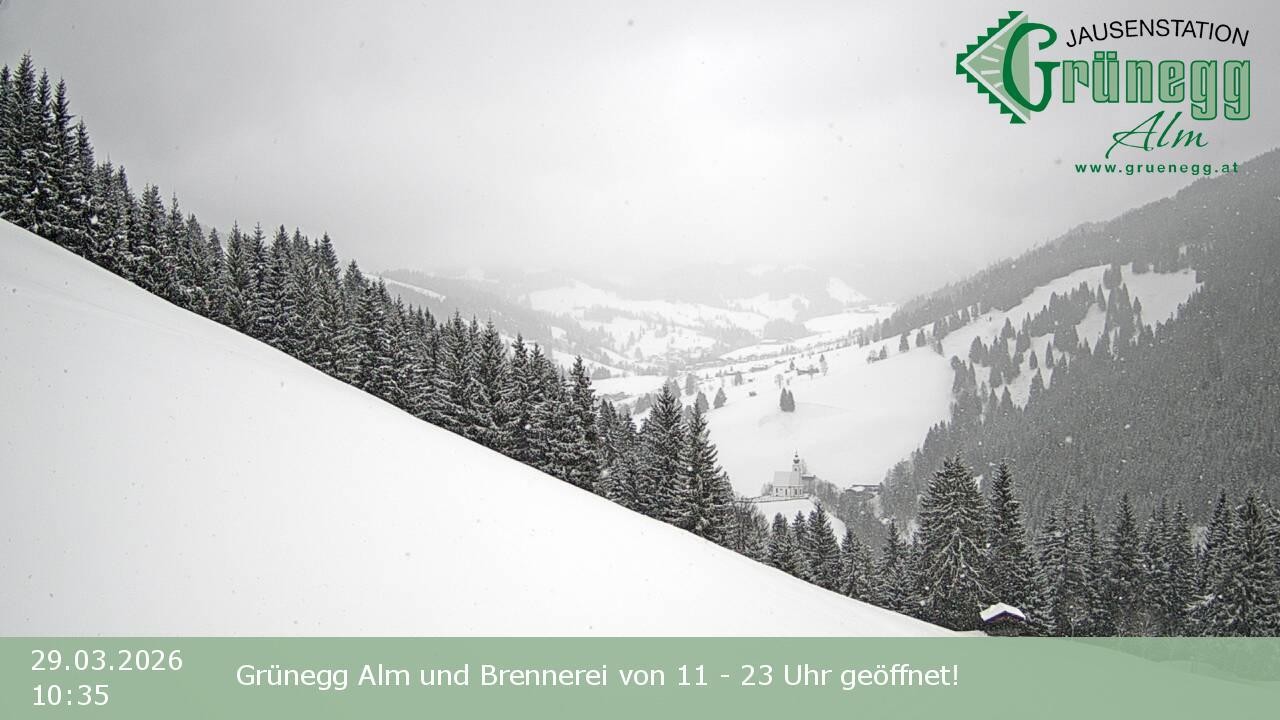 Archiv Foto Webcam Dienten: Ausblick Grünegg Alm