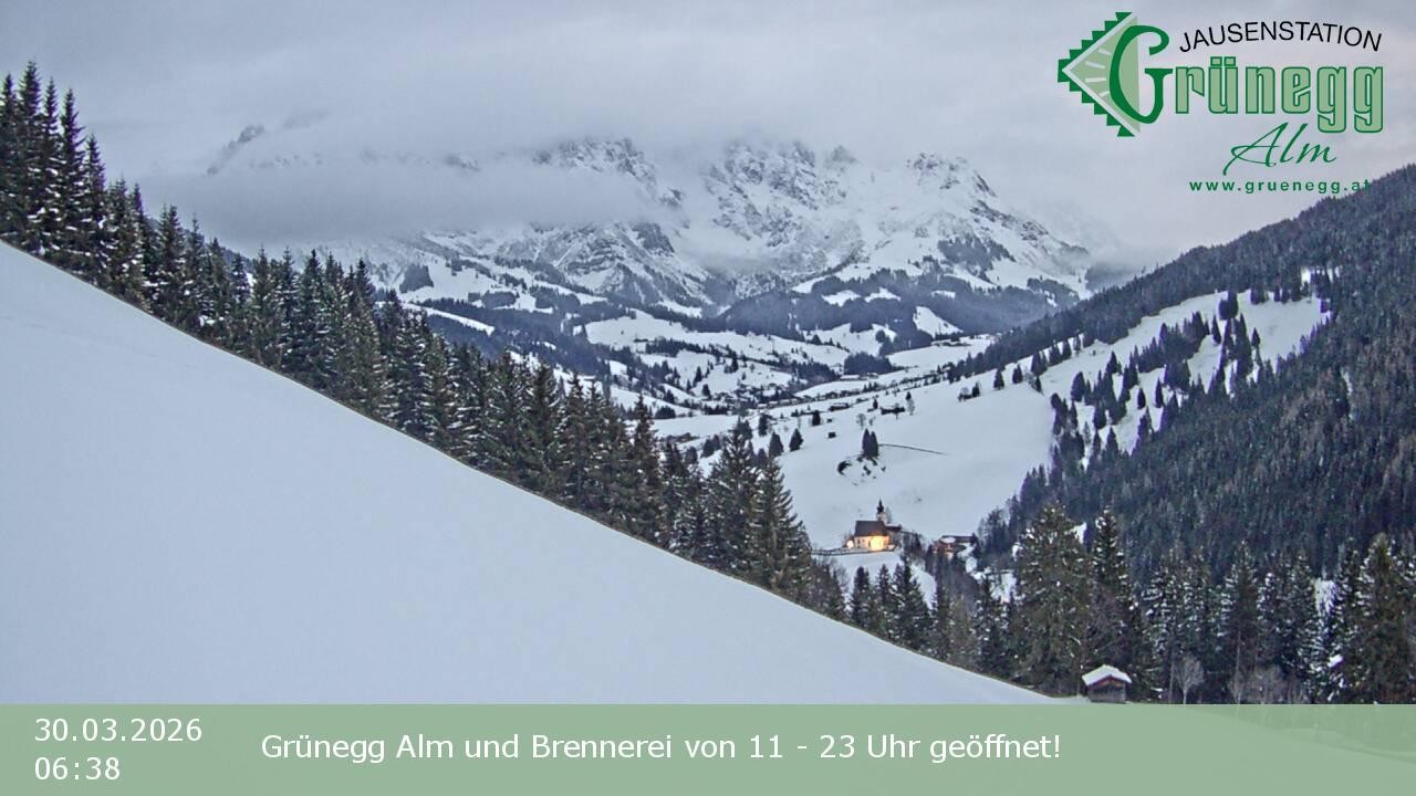Archived image Webcam Dienten - View Grünegg Alm