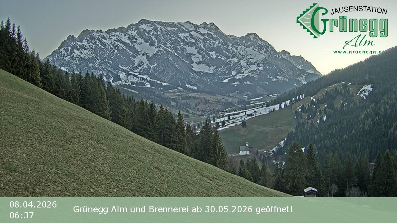 Archiv Foto Webcam Dienten: Ausblick Grünegg Alm