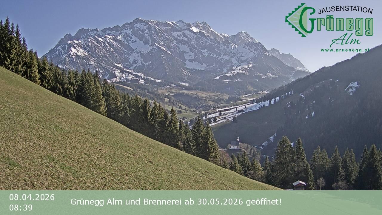 Archiv Foto Webcam Dienten: Ausblick Grünegg Alm