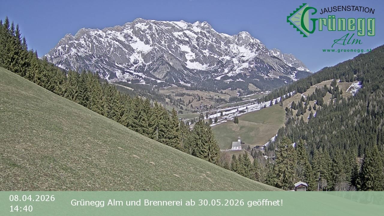 Archiv Foto Webcam Dienten: Ausblick Grünegg Alm