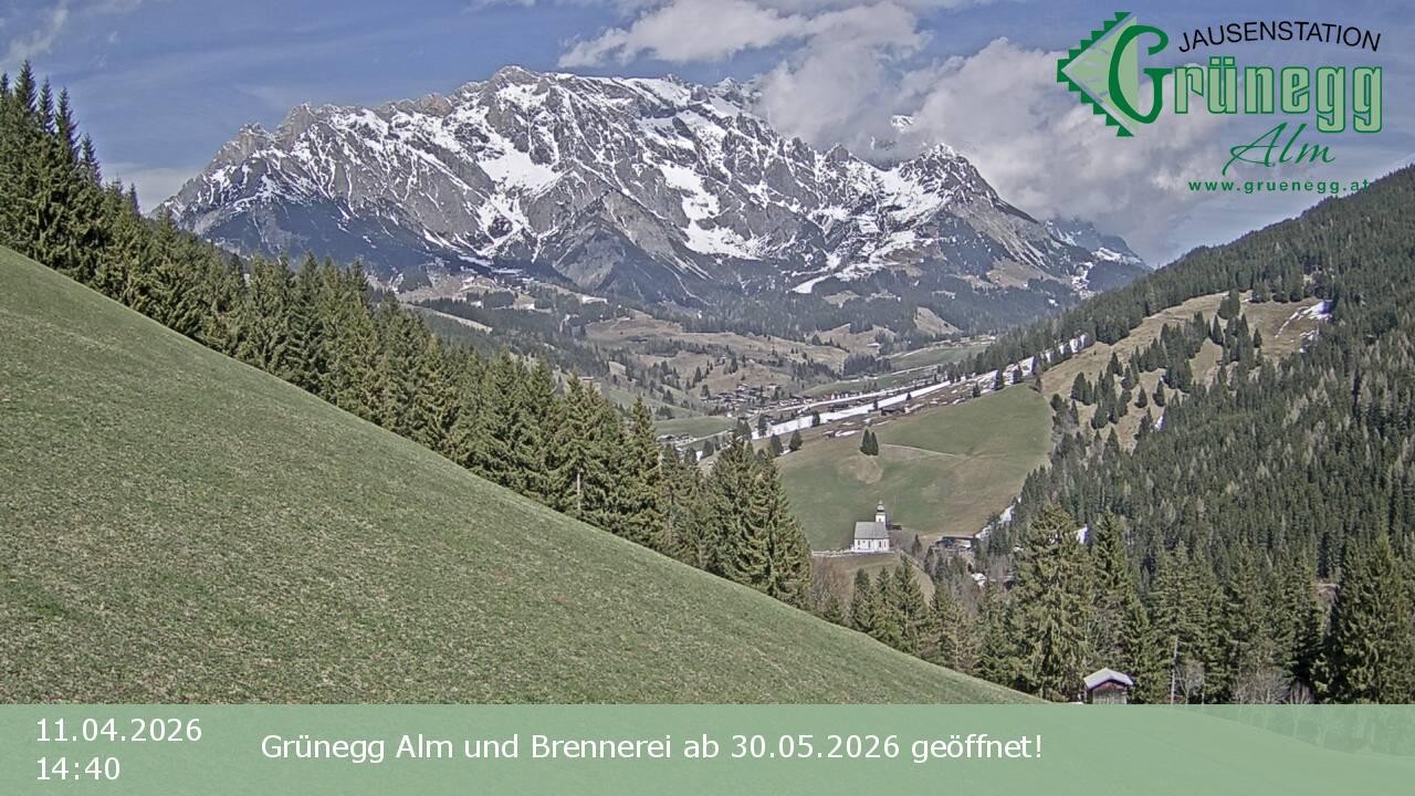 Archiv Foto Webcam Dienten: Ausblick Grünegg Alm