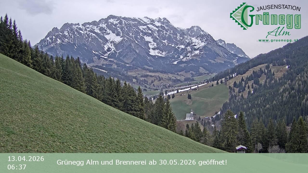 Archived image Webcam Dienten - View Grünegg Alm