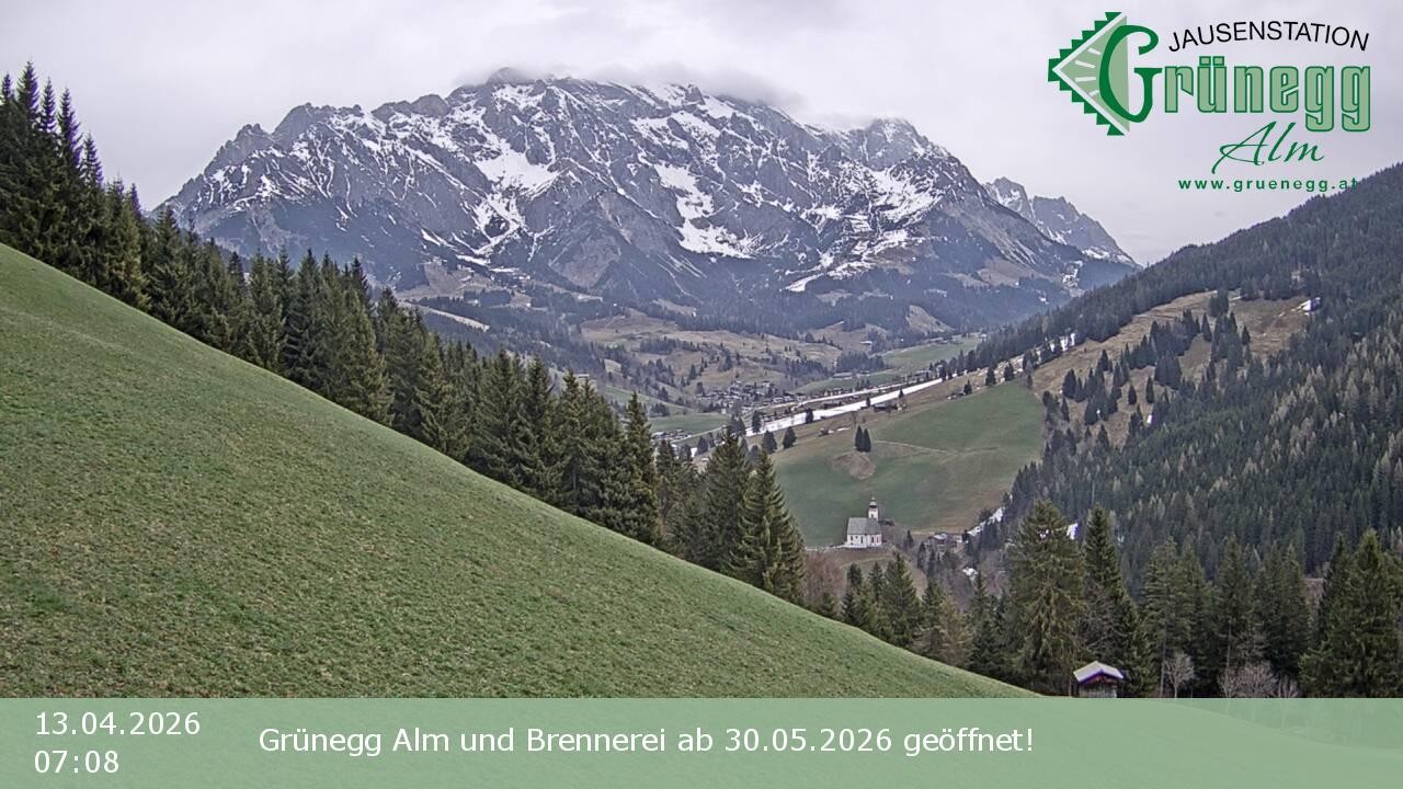 Archived image Webcam Dienten - View Grünegg Alm