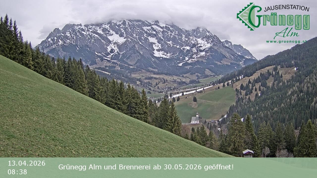 Archived image Webcam Dienten - View Grünegg Alm