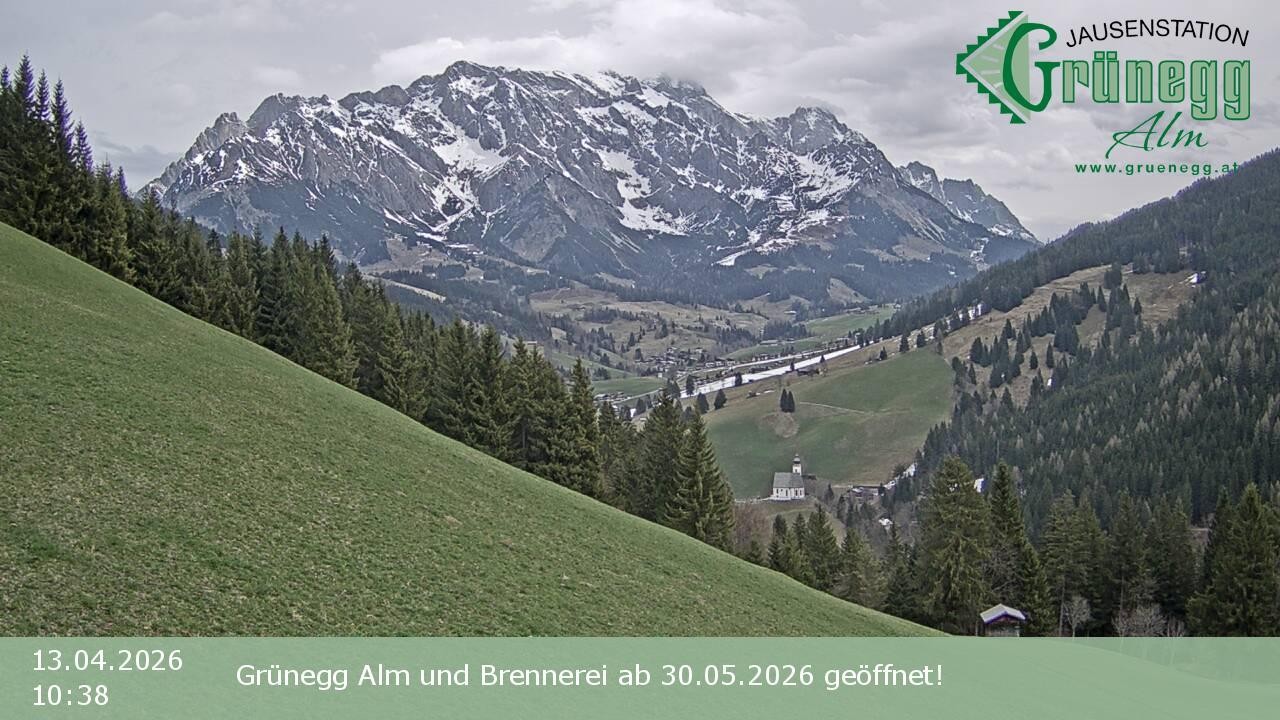 Archived image Webcam Dienten - View Grünegg Alm