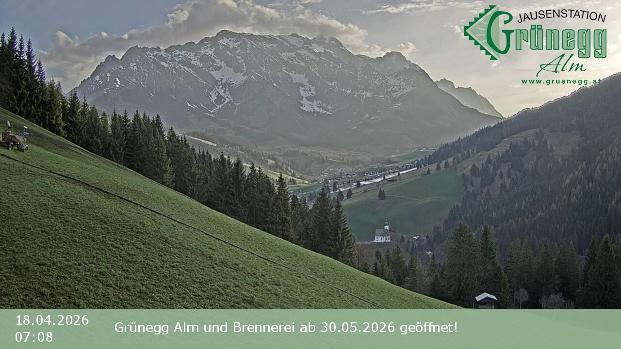 Archiv Foto Webcam Dienten: Ausblick Grünegg Alm
