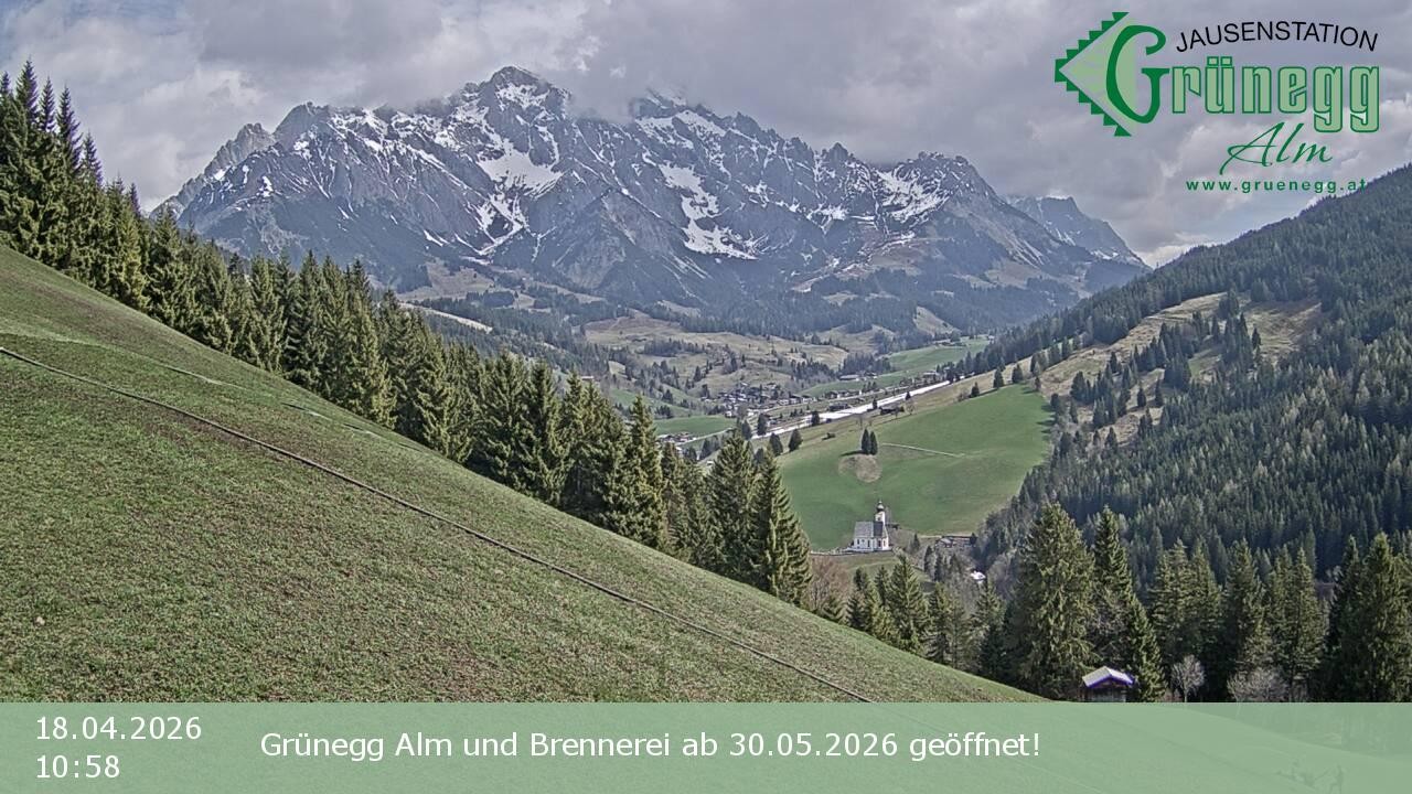 Archiv Foto Webcam Dienten: Ausblick Grünegg Alm