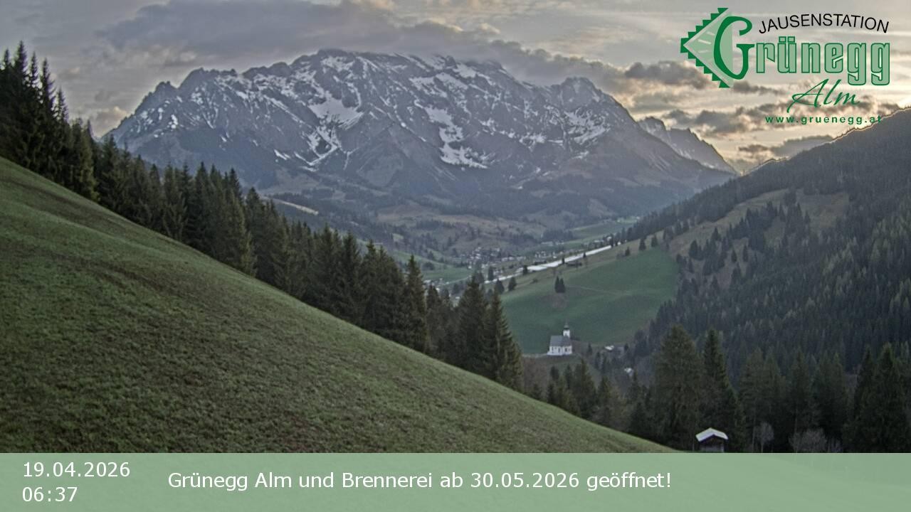 Archiv Foto Webcam Dienten: Ausblick Grünegg Alm