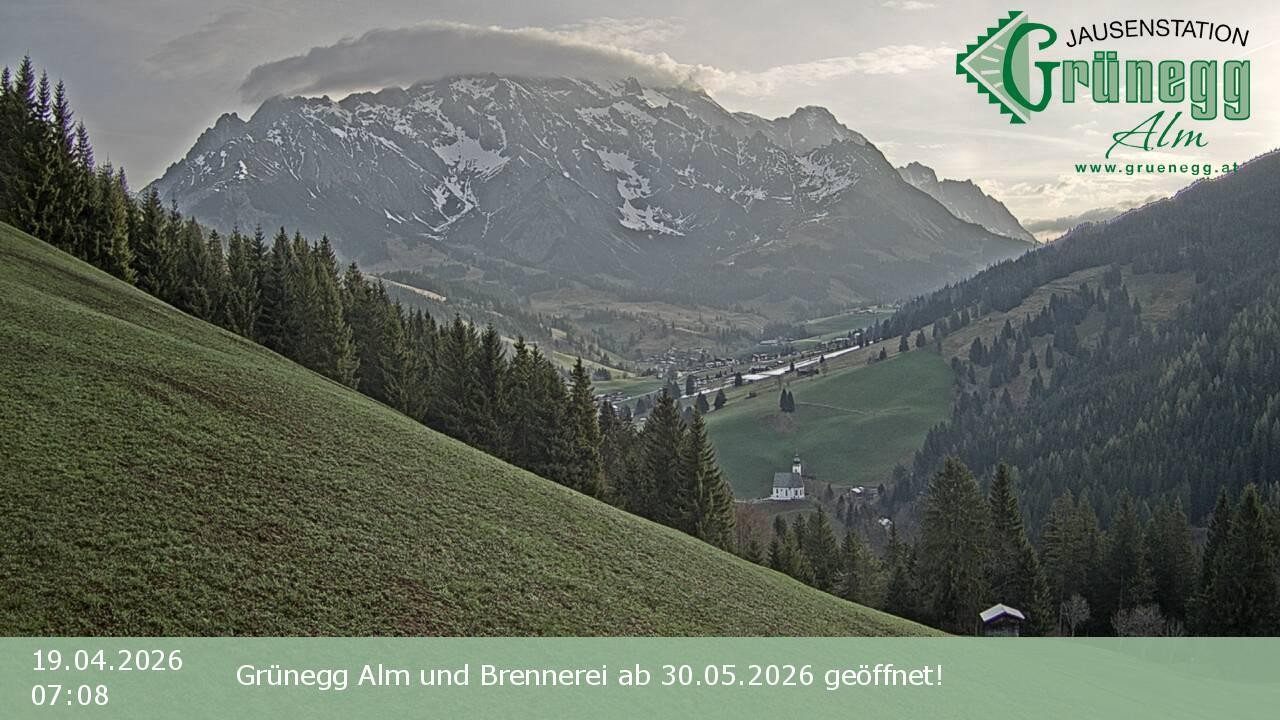 Archiv Foto Webcam Dienten: Ausblick Grünegg Alm