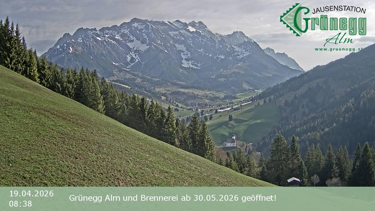 Archiv Foto Webcam Dienten: Ausblick Grünegg Alm