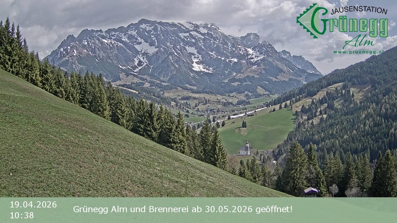 Archiv Foto Webcam Dienten: Ausblick Grünegg Alm