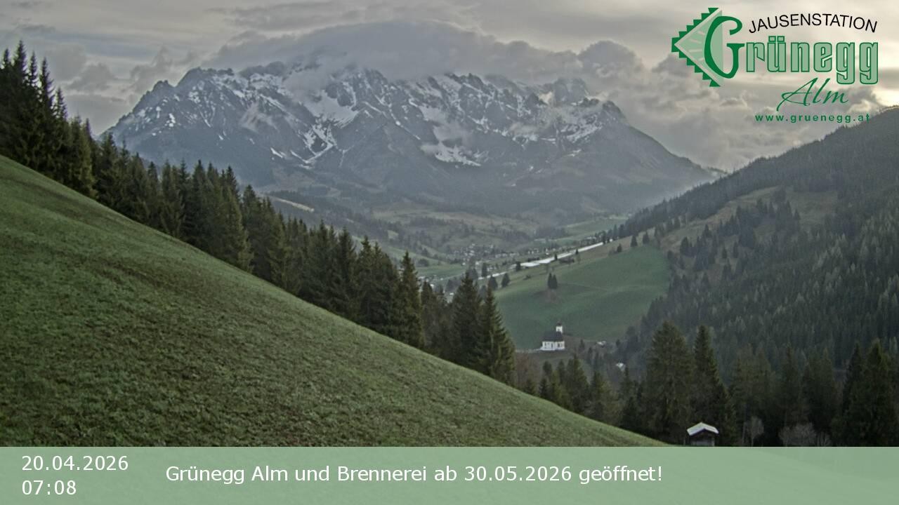 Archiv Foto Webcam Dienten: Ausblick Grünegg Alm