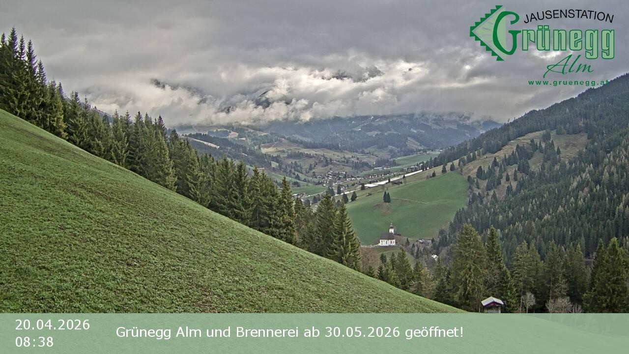 Archiv Foto Webcam Dienten: Ausblick Grünegg Alm