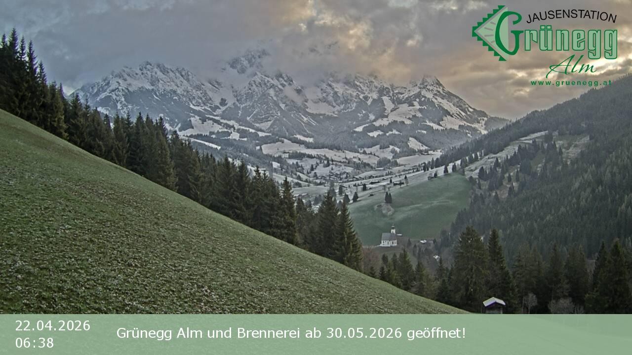 Archiv Foto Webcam Dienten: Ausblick Grünegg Alm