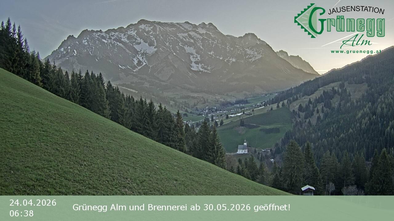Archived image Webcam Dienten - View Grünegg Alm