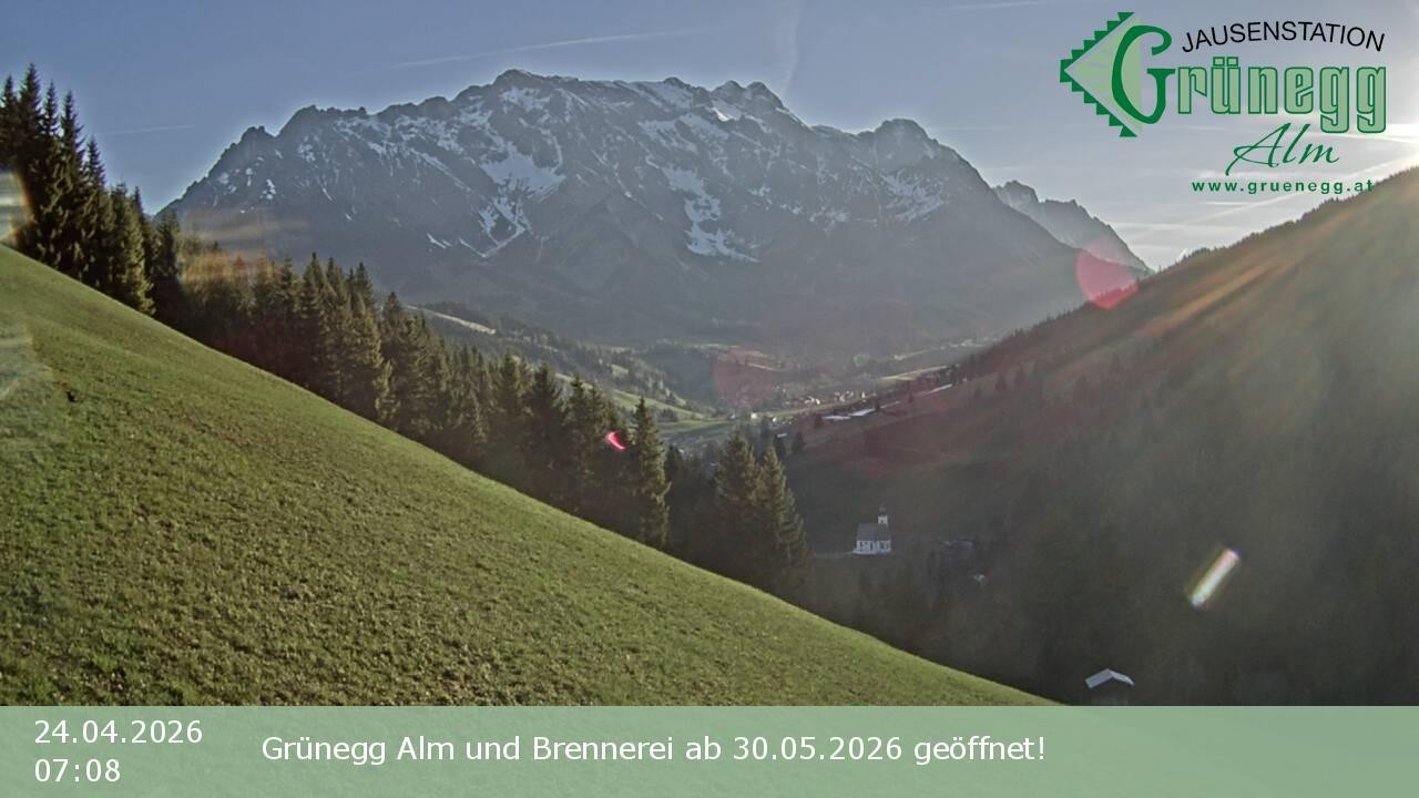 Archived image Webcam Dienten - View Grünegg Alm