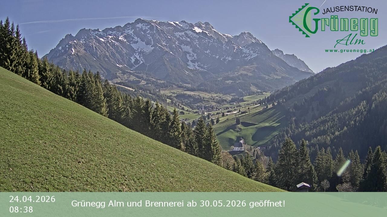 Archived image Webcam Dienten - View Grünegg Alm
