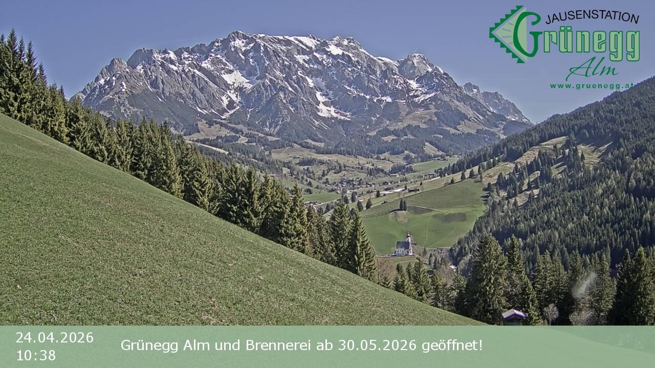 Archived image Webcam Dienten - View Grünegg Alm