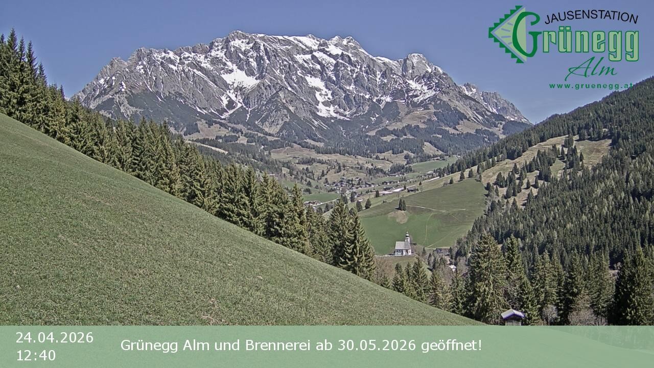 Archived image Webcam Dienten - View Grünegg Alm