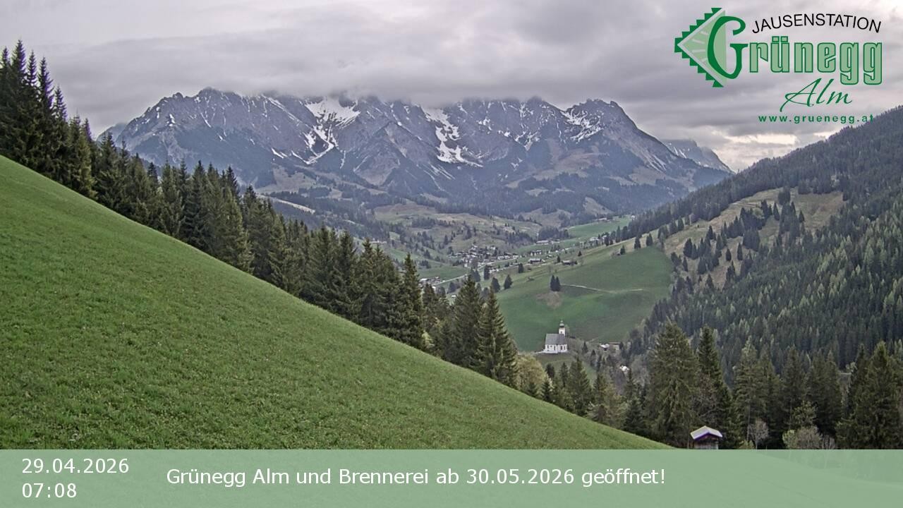 Archiv Foto Webcam Dienten: Ausblick Grünegg Alm