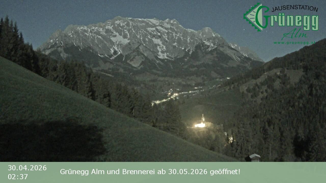 Archived image Webcam Dienten - View Grünegg Alm