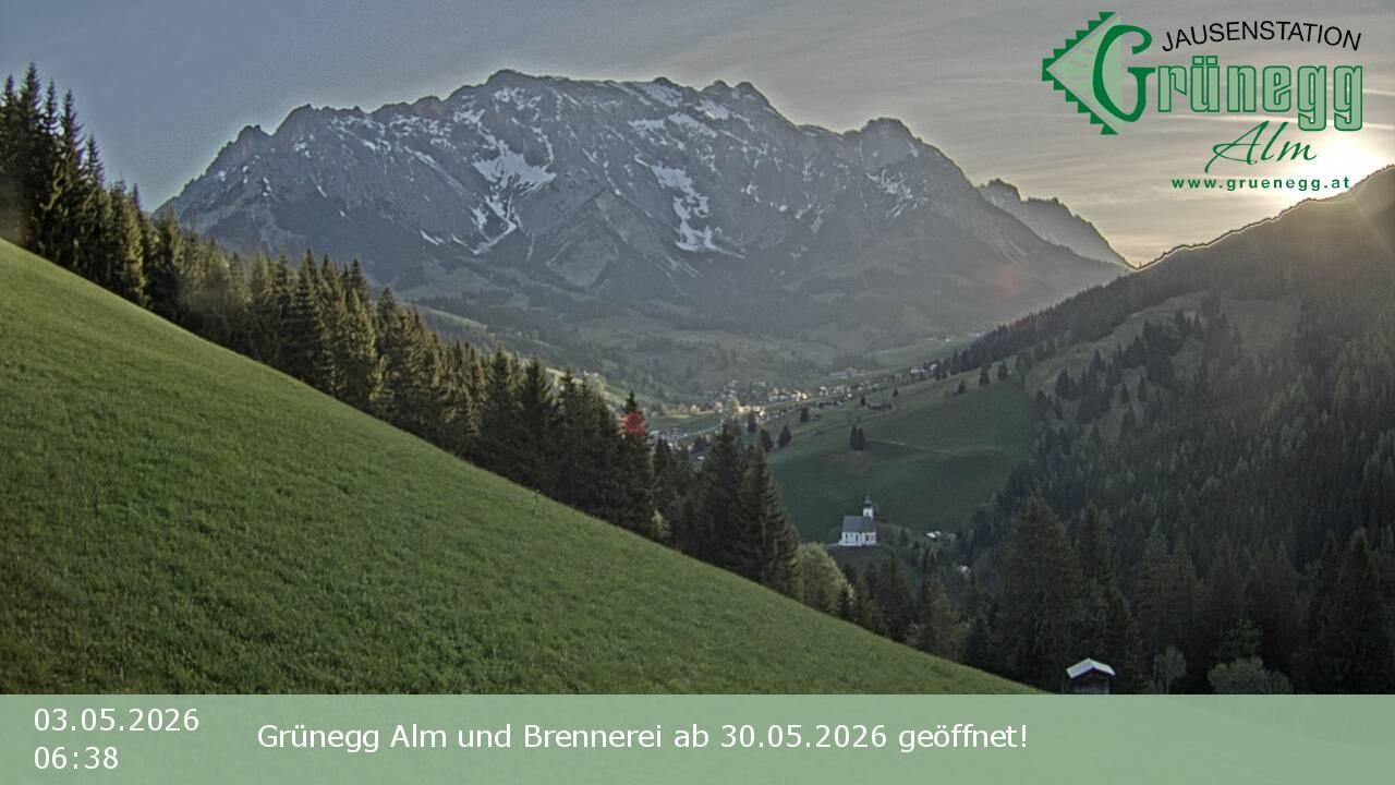 Archived image Webcam Dienten - View Grünegg Alm
