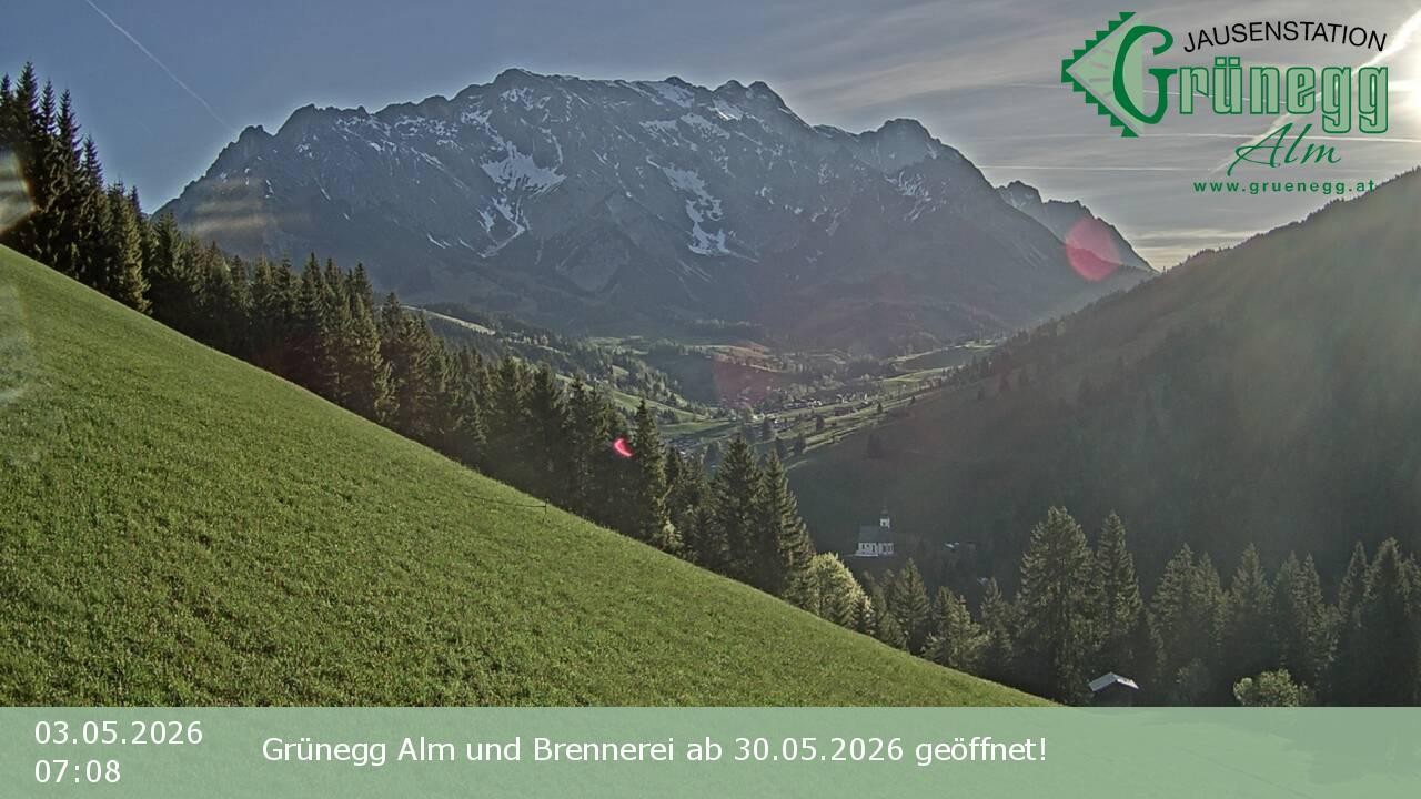 Archived image Webcam Dienten - View Grünegg Alm