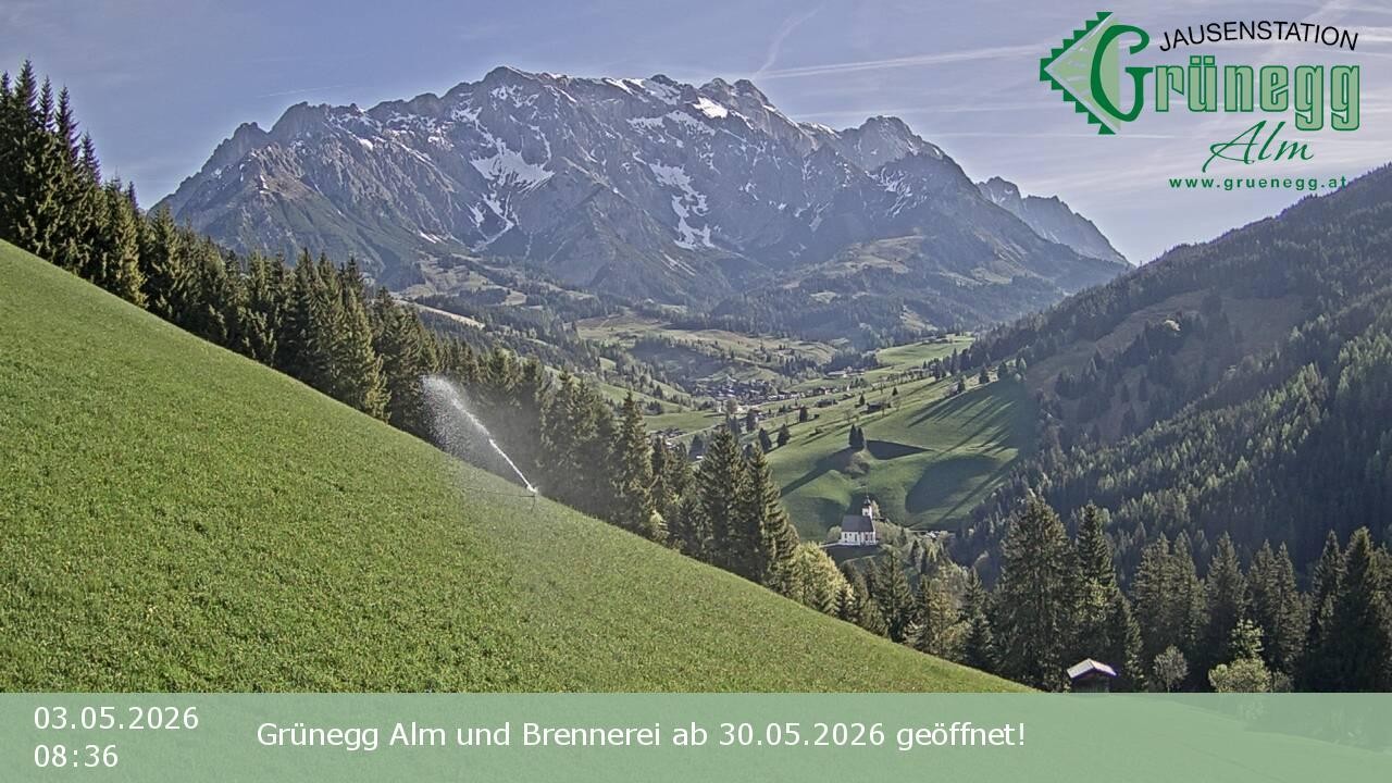 Archived image Webcam Dienten - View Grünegg Alm