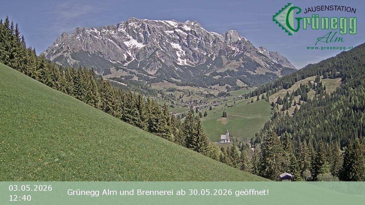 Archived image Webcam Dienten - View Grünegg Alm