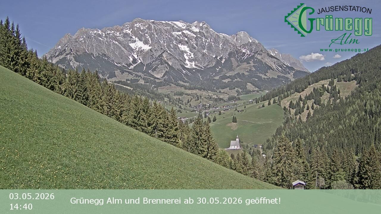 Archived image Webcam Dienten - View Grünegg Alm